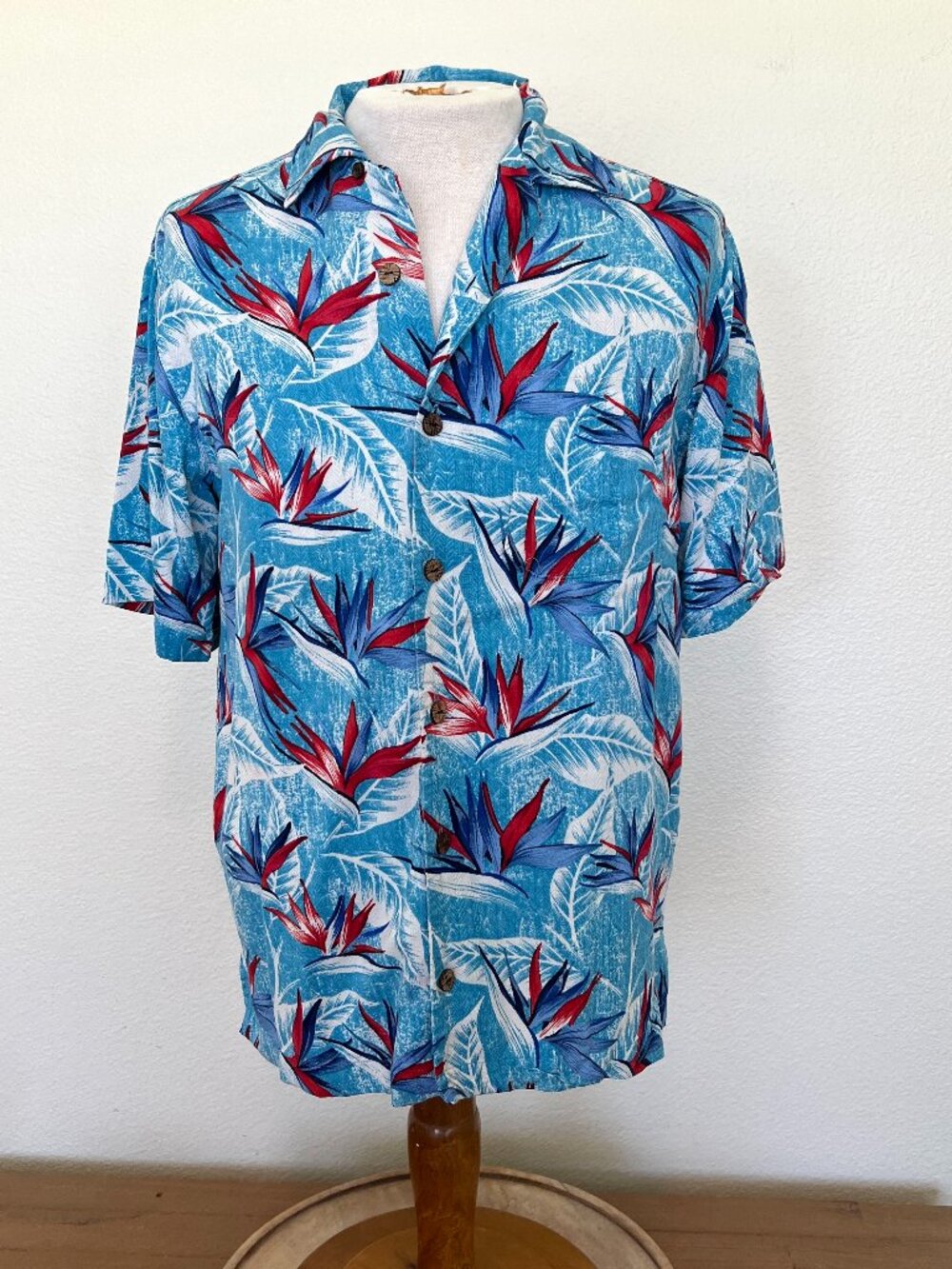 Hawaiian Mens Shirt - Caribbean Silk Blend - Size Small
